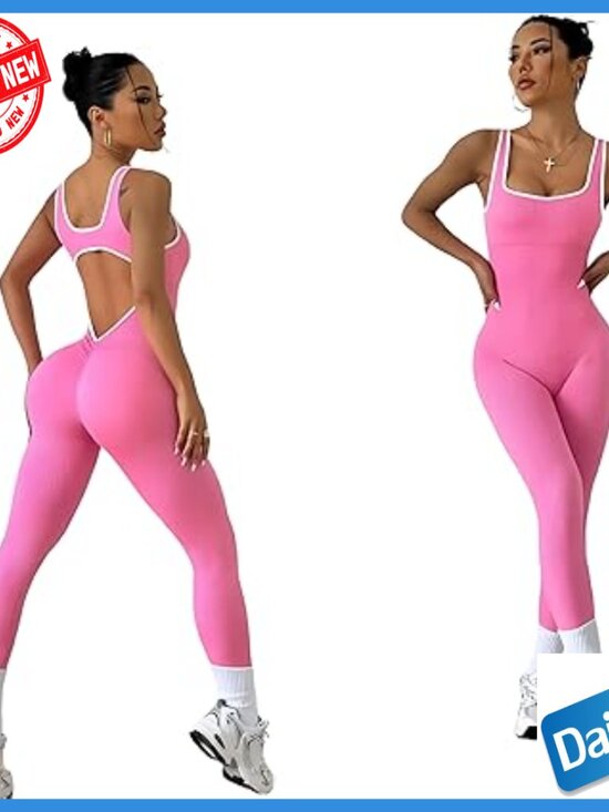 Other - Seamless Shapewear Bodysuit Open Back Design Workout Yoga Pilates Large